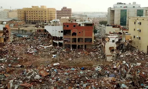 ജിദ്ദയിലെ കെട്ടിടങ്ങൾ പൊളിക്കൽ അവസാനഘട്ടത്തിൽ; അടുത്ത മാസം രണ്ട് പ്രദേശങ്ങളിൽ പൊളിക്കും