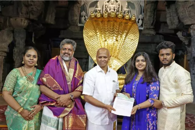 തിരുപ്പതി ക്ഷേത്രത്തിലേക്ക് 1 കോടി സംഭാവന നല്‍കി ചെന്നൈയിലെ മുസ്‍ലിം ദമ്പതികള്‍