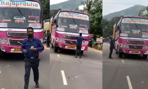 മാസല്ല, മരണമാസ്! മലപ്പുറത്ത് കുട്ടികളെ കയറ്റാത്ത ബസ് ഒറ്റയ്ക്ക് തടഞ്ഞിട്ട് സ്‌കൂൾ പ്രിൻസിപ്പൽ