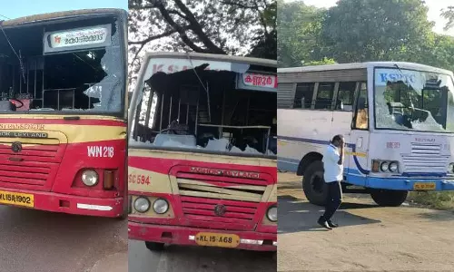 സംസ്ഥാനത്ത് പോപുലർ ഫ്രണ്ട് ഹർത്താലിൽ പരക്കെ അക്രമം; നിരവധി കെഎസ്ആർടിസി ബസുകൾ കല്ലെറിഞ്ഞ് തകർത്തു