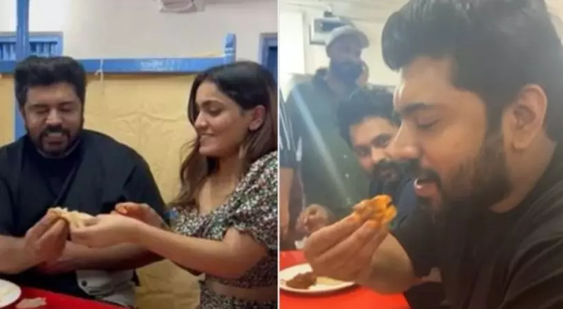 ദേ ദിങ്ങനെയാണ് പൊറോട്ടയും മട്ടണും കഴിക്കേണ്ടത്; അജുവിനും സാനിയക്കും ക്ലാസെടുത്ത് നിവിന് പോളി ദേ ദിങ്ങനെയാണ് പൊറോട്ടയും മട്ടണും കഴിക്കേണ്ടത്; അജുവിനും സാനിയക്കും ക്ലാസെടുത്ത് നിവിന് പോളി