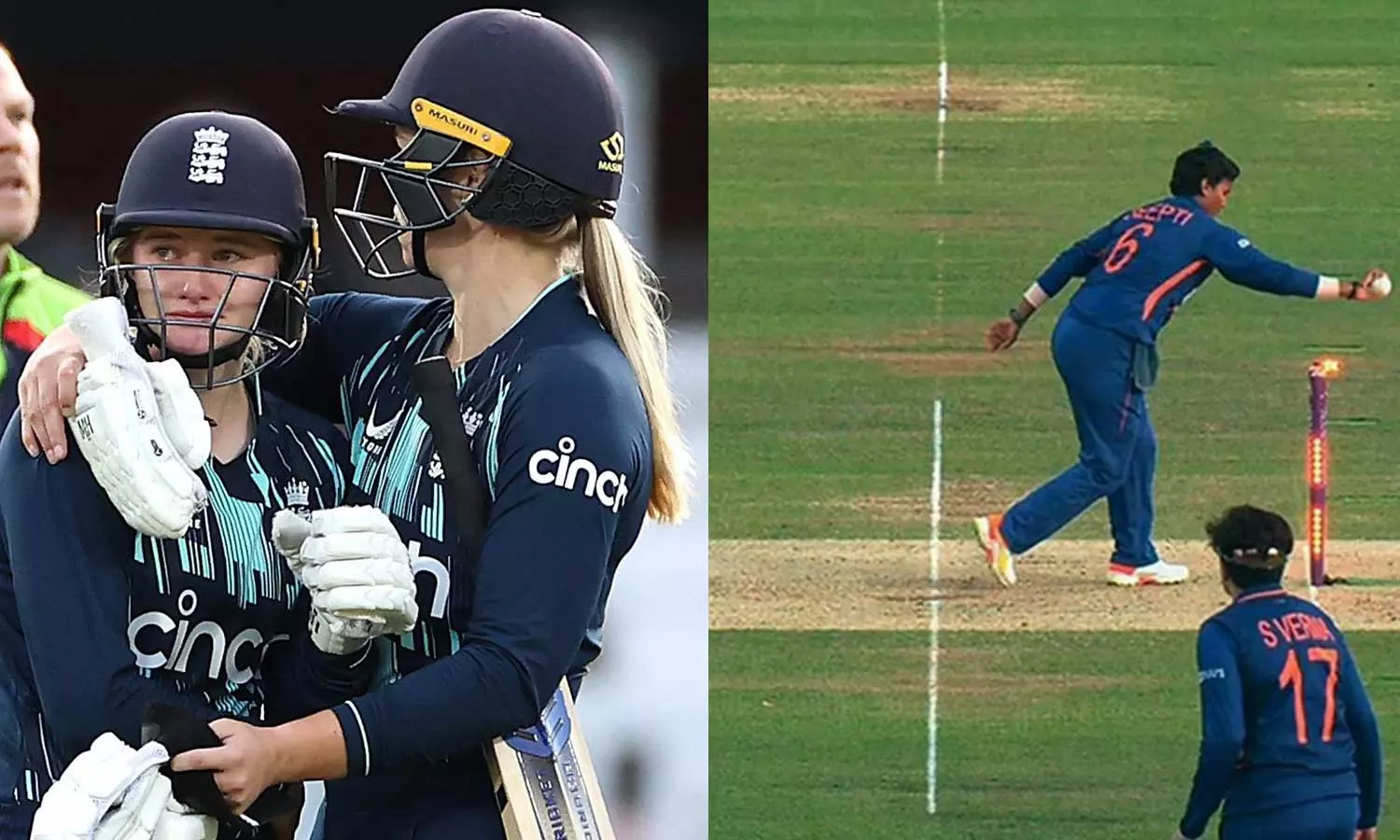 അവസാന വിക്കറ്റ് വീഴ്ത്താൻ വിയർത്തു, ഒടുവിൽ മങ്കാദിങ് പയറ്റി; കരഞ്ഞു മടങ്ങി ഷാർലി ഡീൻ