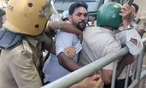 പ്രൊവിഡൻസിലെ ഹിജാബ് വിലക്ക്: എസ്.ഐ.ഒ മാർച്ചിൽ സംഘർഷം