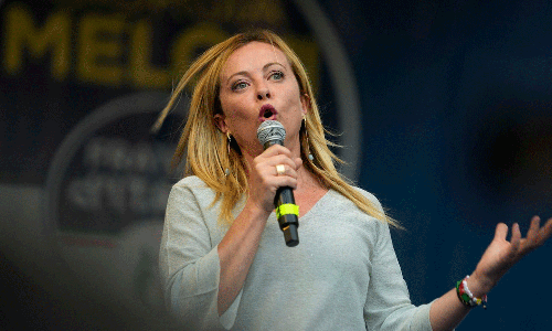 ഇറ്റലിയിൽ തീവ്രവലതുപക്ഷം അധികാരത്തിലേക്ക്; ജോർജിയ മെലോണി ആദ്യ വനിതാ പ്രധാനമന്ത്രിയാകും