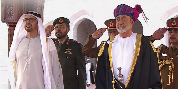 ഔദ്യോഗിക സന്ദർശനത്തിനായി യു.എ.ഇ പ്രസിഡന്റ് ഒമാനിലെത്തി ഔദ്യോഗിക സന്ദർശനത്തിനായി യു.എ.ഇ പ്രസിഡന്റ് ഒമാനിലെത്തി