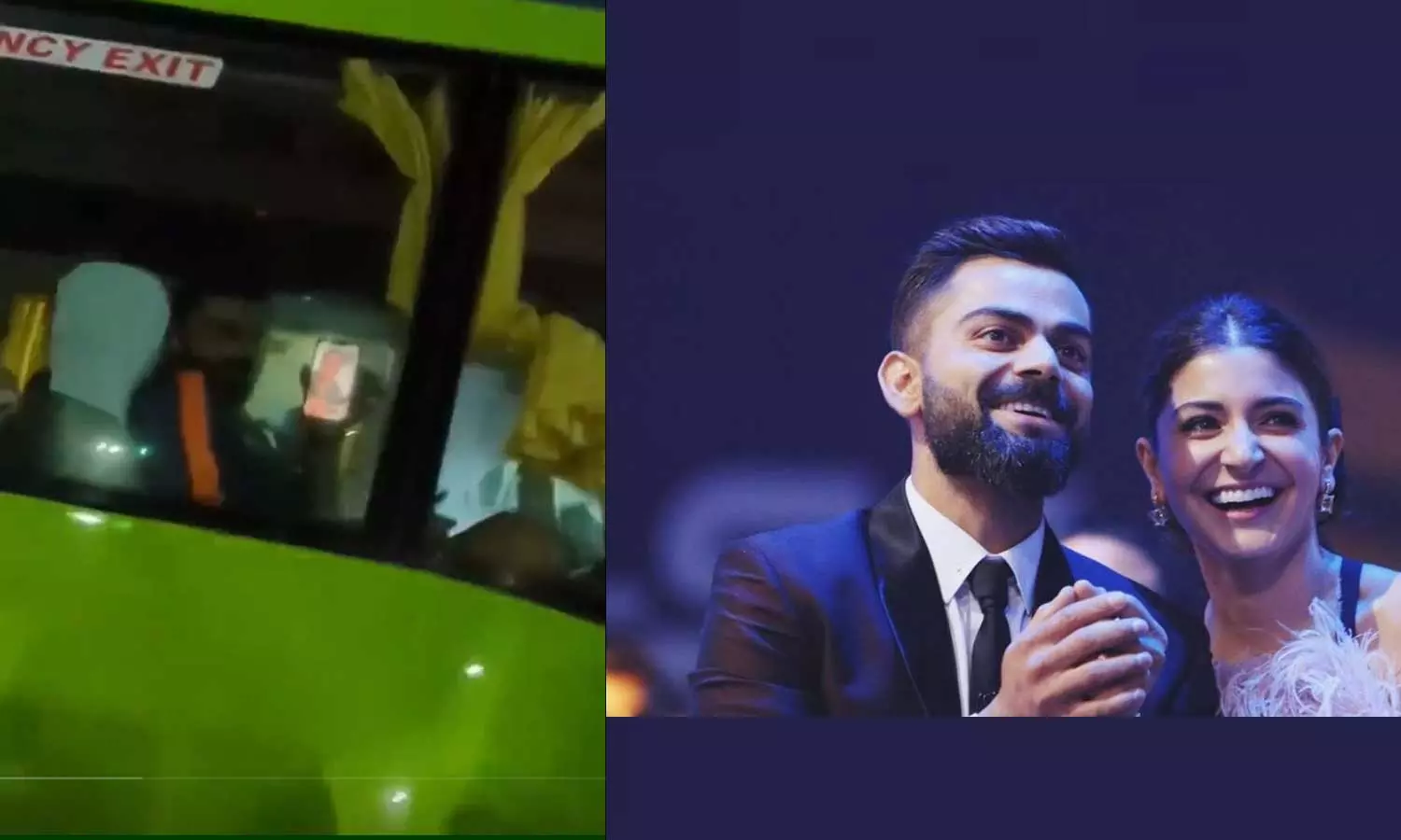 ബസ് വളഞ്ഞ് ആരാധകർ; അനുഷ്കയെ വീഡിയോ കോളിൽ വിളിച്ച് കാണിച്ച് കോഹ്ലി: വൈറലായി വീഡിയോ ബസ് വളഞ്ഞ് ആരാധകർ; അനുഷ്കയെ വീഡിയോ കോളിൽ വിളിച്ച് കാണിച്ച് കോഹ്ലി: വൈറലായി വീഡിയോ