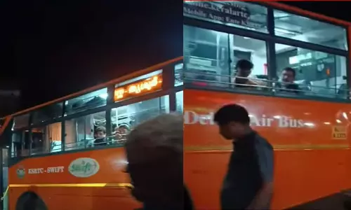 സ്വിഫ്റ്റ് ബസ് ഇടിച്ച് കാൽനട യാത്രികന് ഗുരുതര പരിക്ക്; കാലിലൂടെ കയറിയിറങ്ങി