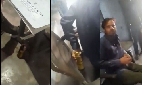 ഉത്തർപ്രദേശിൽ യു.പി ക്ലാസിൽ വിദ്യാർഥികൾക്ക് മുന്നിൽ മദ്യപിച്ച് അധ്യാപകൻ