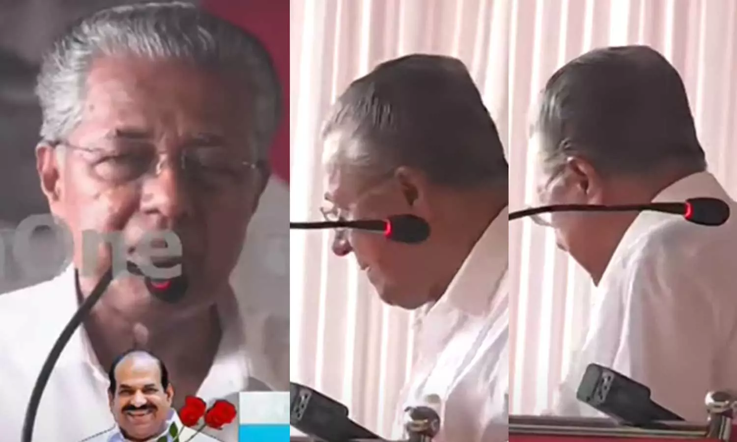 ചില കാര്യങ്ങൾ ആരുടെയും നിയന്ത്രണത്തിലല്ലല്ലോ; കരഞ്ഞ്, വാക്കു മുറിഞ്ഞ്, പാതിയിൽ നിർത്തി പിണറായി