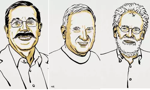 ഭൗതികശാസ്ത്ര നൊബേൽ മൂന്നു പേർക്ക്; ക്വാണ്ടം മെക്കാനിക്‌സിലെ ഗവേഷണങ്ങള്‍ക്കാണ് പുരസ്‌കാരം
