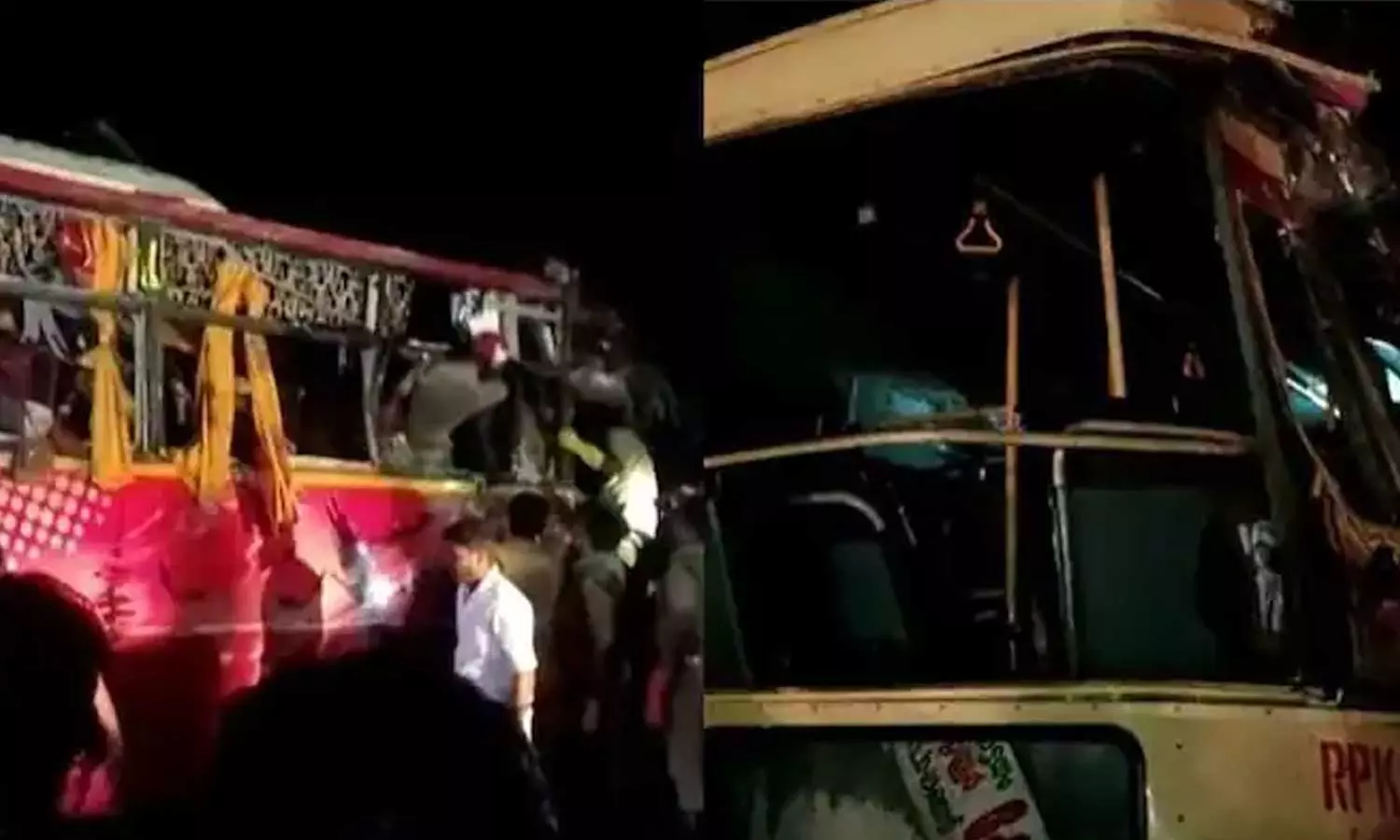 വടക്കഞ്ചേരിയിൽ ടൂറിസ്റ്റ് ബസ് കെഎസ്ആർടിസിയിലിടിച്ച് ഒമ്പത് മരണം വടക്കഞ്ചേരിയിൽ ടൂറിസ്റ്റ് ബസ് കെഎസ്ആർടിസിയിലിടിച്ച് ഒമ്പത് മരണം