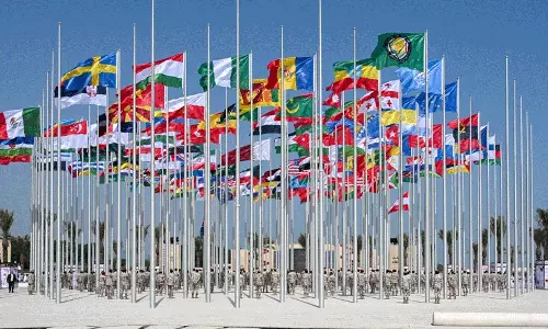 ദോഹയിൽ ഫ്ലാഗ് പ്ലാസ സജ്ജമായി ദോഹയിൽ ഫ്ലാഗ് പ്ലാസ സജ്ജമായി