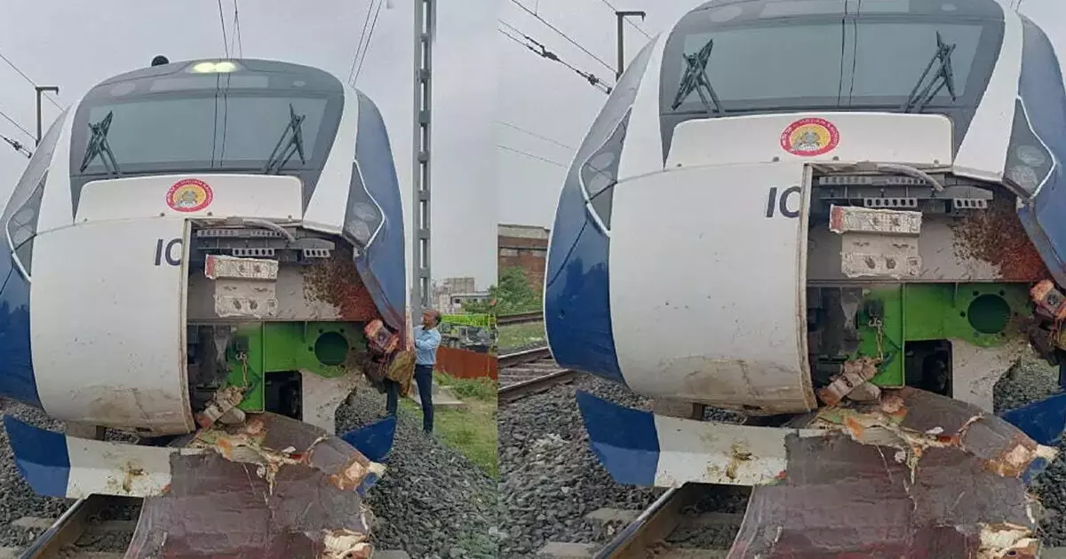 വന്ദേഭാരത് ട്രെയിനിന്‍റെ മുന്‍ഭാഗം തകര്‍ന്ന സംഭവം: പോത്തുകളുടെ ഉടമയ്ക്കെതിരെ കേസെടുത്തു