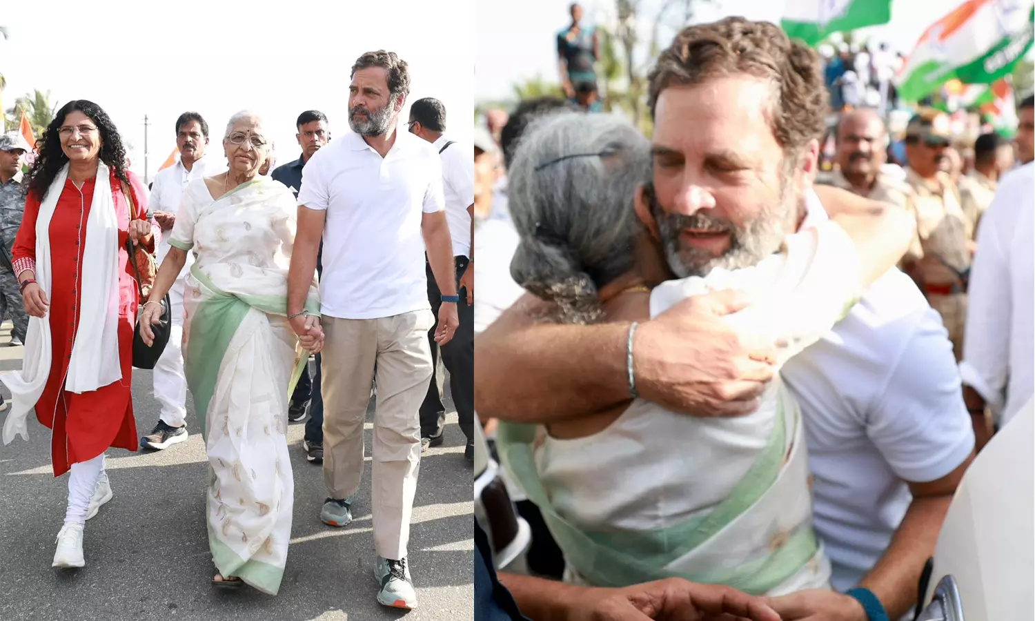 രാഹുൽ ഗാന്ധിയുടെ ഭാരത് ജോഡോ യാത്രയിൽ പങ്കെടുത്ത് ഗൗരി ലങ്കേഷിന്റെ കുടുംബം