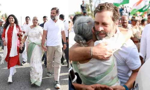 രാഹുൽ ഗാന്ധിയുടെ ഭാരത് ജോഡോ യാത്രയിൽ പങ്കെടുത്ത് ഗൗരി ലങ്കേഷിന്റെ കുടുംബം