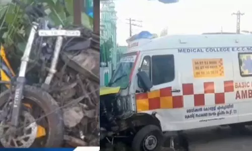 വെഞ്ഞാറമൂട്ടിൽ അപകടമുണ്ടാക്കിയ ആംബുലൻസ് ഓടിച്ചത് നഴ്‌സ്; ബൈക്ക് യാത്രികന്‍ മരിച്ചു