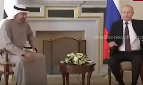 നയത​ന്ത്ര ചർച്ച വേണം; പുടിനുമായി ചർച്ച നടത്തി യു.എ.ഇ പ്രസിഡൻറ്