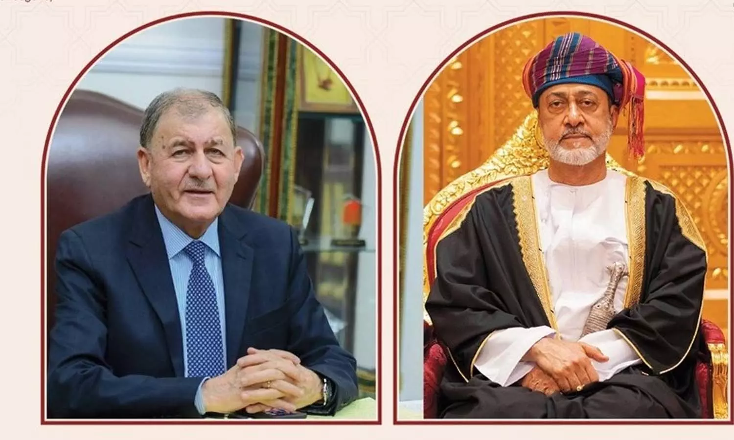 ഇറാഖ് പ്രസിഡന്റിന് ആശംസകൾ നേർന്ന് ഒമാൻ സുൽത്താൻ