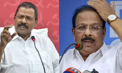 എൽദോസിനെ ഒളിവിൽ താമസിപ്പിക്കുന്നത് കെ. സുധാകരനാണ്; ഗുരുതര ആരോപണവുമായി സി.പി.എം