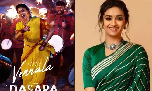 മാസ് ലുക്കിൽ കീർത്തി സുരേഷ്; ദസറയിലെ ക്യാരക്ടർ പോസ്റ്റർ പുറത്ത്