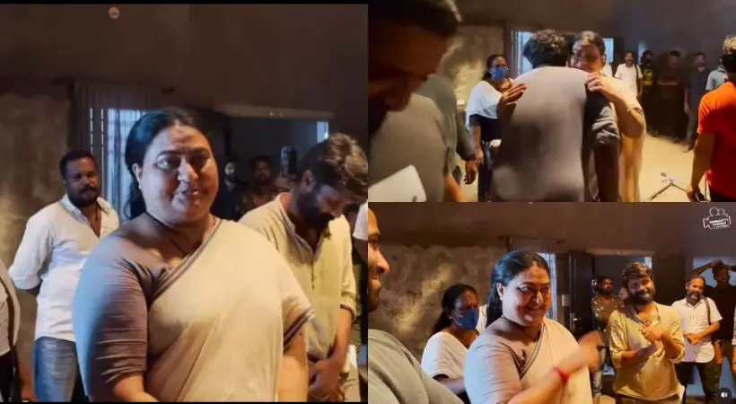 മുന്‍പ് കമലദളത്തിന്‍റെ സെറ്റിലായിരുന്നു ഇങ്ങനെ കരഞ്ഞിട്ടുള്ളത്; റോഷാക്കിന്‍റെ സെറ്റില്‍ കണ്ണുനിറഞ്ഞ് ബിന്ദു പണിക്കര്‍