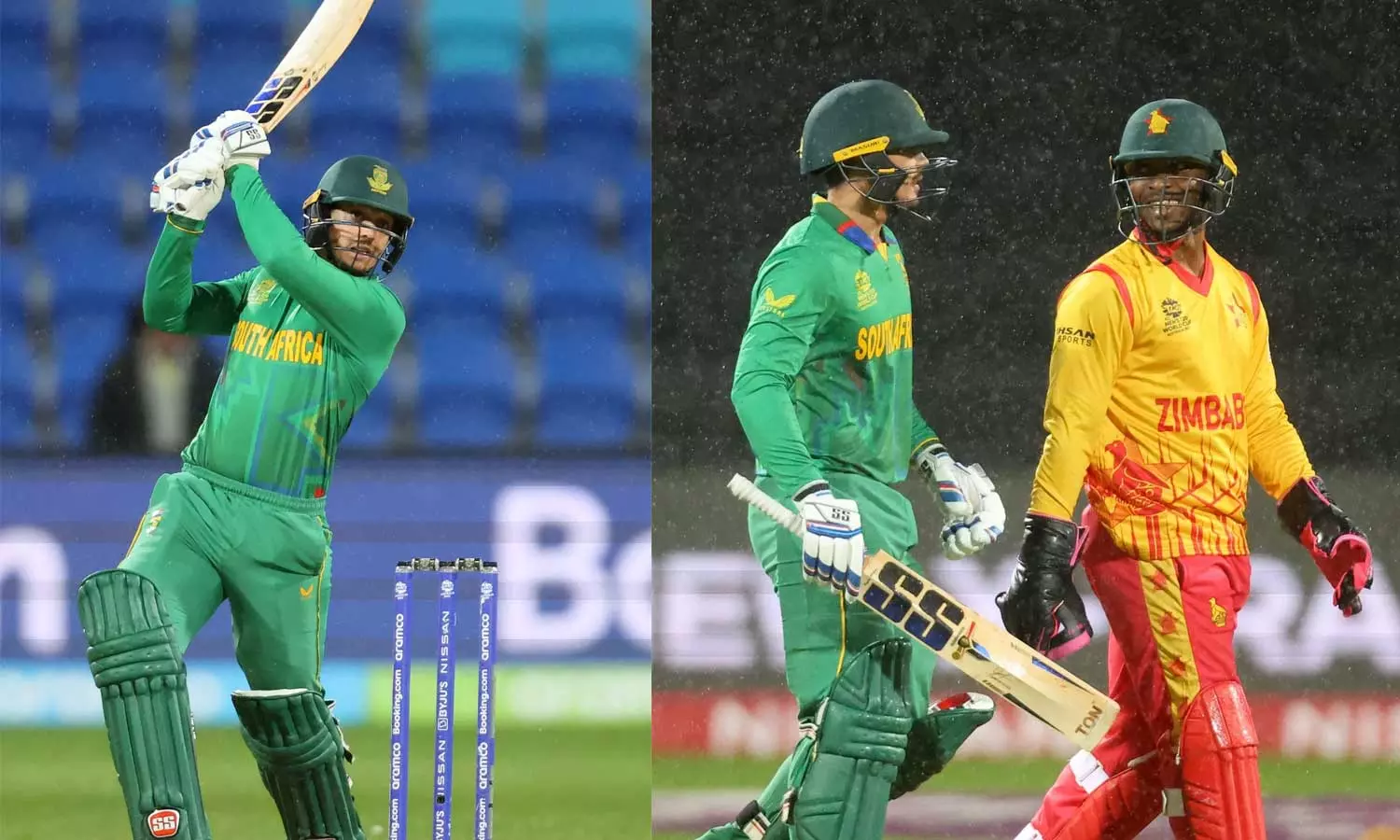 ഡീകോക്കിന്റെ വെടിക്കെട്ട് മഴയിൽ നനഞ്ഞു; സിംബാബ്വെ - ദക്ഷിണാഫ്രിക്ക മത്സരം ഉപേക്ഷിച്ചു ഡീകോക്കിന്റെ വെടിക്കെട്ട് മഴയിൽ നനഞ്ഞു; സിംബാബ്വെ - ദക്ഷിണാഫ്രിക്ക മത്സരം ഉപേക്ഷിച്ചു