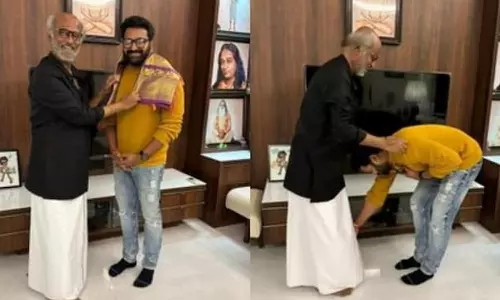 നിങ്ങൾ ഞങ്ങളെ ഒരിക്കൽ പ്രശംസിച്ചാൽ അത് 100 തവണ പ്രശംസിച്ചതിന് തുല്യമാണ് സ്റ്റൈൽ മന്നനെ കണ്ട് കാന്താര സംവിധായകൻ