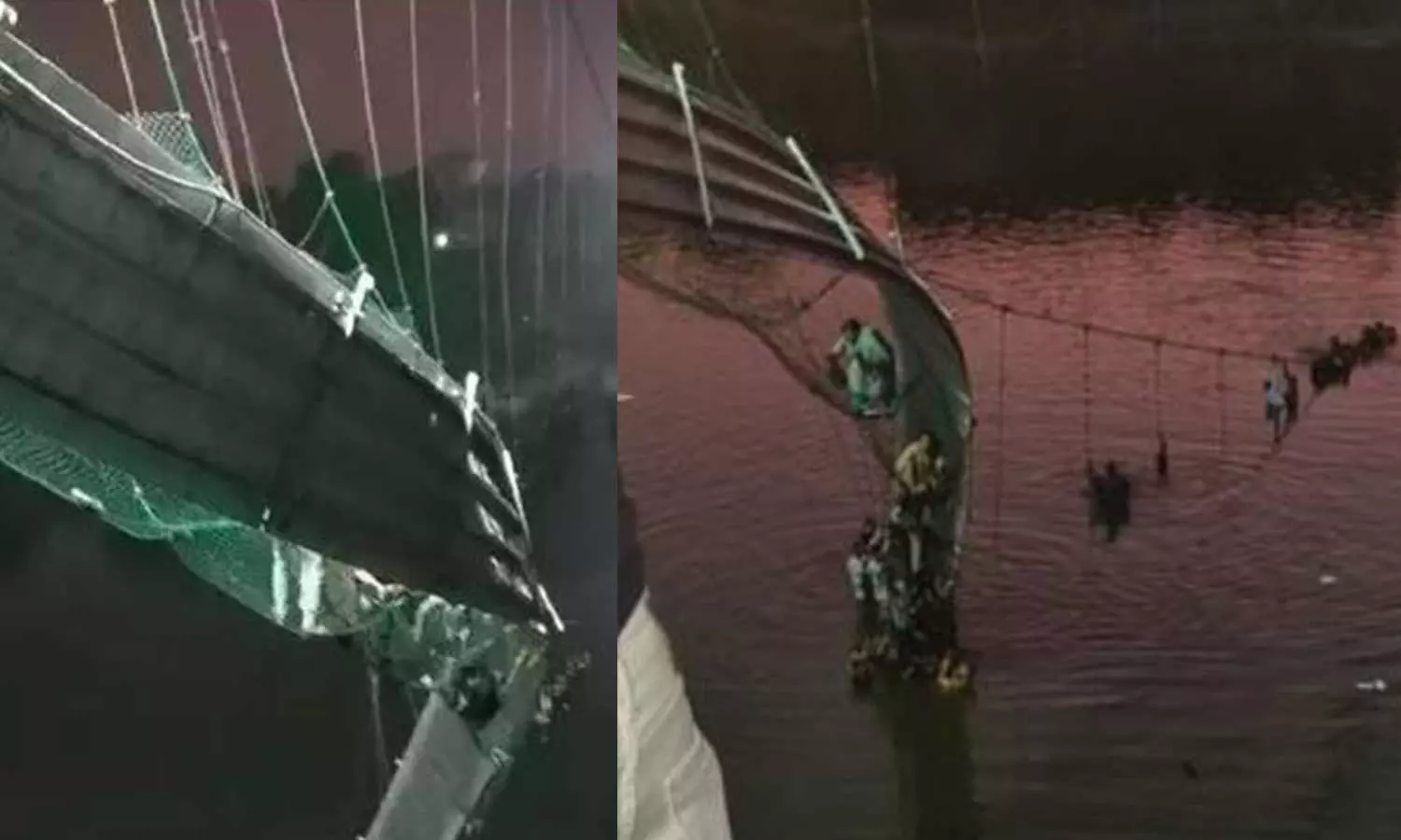 ഗുജറാത്തിൽ തൂക്കുപാലം തകർന്ന് വൻ ദുരന്തം; നൂറിലേറെ പേരെ കാണാനില്ല ഗുജറാത്തിൽ തൂക്കുപാലം തകർന്ന് വൻ ദുരന്തം; നൂറിലേറെ പേരെ കാണാനില്ല