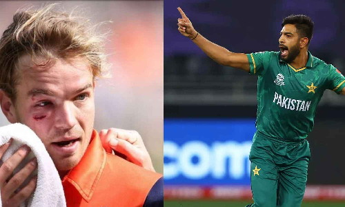 ഓ ഹാരിസ് റൗഫ്, നിങ്ങൾ എന്താണ് ചെയ്തത്?: മുഖത്ത് പന്ത്‌കൊണ്ട്‌ നെതർലാൻഡ് താരത്തിന് പരിക്ക്