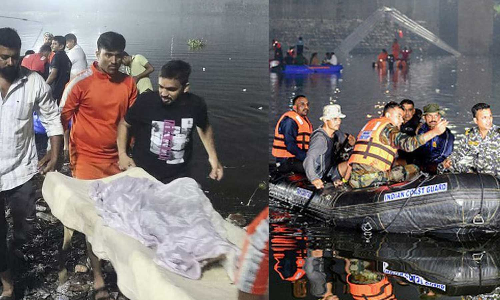 ചെളിക്കെട്ടിൽ ജീവനറ്റ് ഇനിയും നൂറിലേറെ പേർ, പുറത്തെടുക്കാനായില്ല; ഗുജറാത്ത് പാലം അപകടത്തിൽ ഇന്നത്തെ തിരച്ചിൽ നിർത്തി