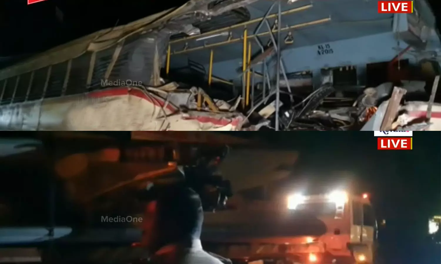 തിരുവനന്തപുരത്ത് ട്രെയിലറും കെ.എസ്.ആർ.ടി.സിയും കൂട്ടിയിടിച്ചു; നിരവധി പേർക്ക് പരിക്ക്