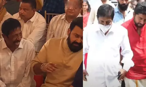 നിറചിരിയുമായി ശ്രീനിവാസനും മോഹന്‍ലാലും വീണ്ടും പൊതുവേദിയില്‍; ദാസനും വിജയനും സ്നേഹം പകര്‍ന്ന് ആരാധകര്‍