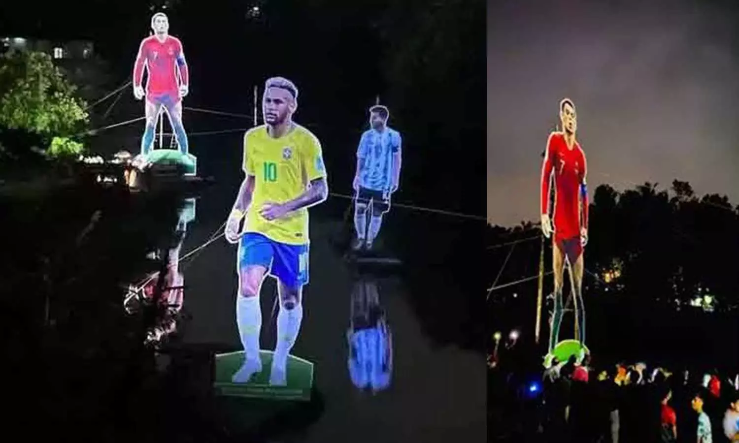 അതുക്കും മേലെ cr7; പുള്ളാവൂരിൽ 50 അടിപൊക്കത്തിൽ, നെഞ്ചുവിരിച്ച് ക്രിസ്റ്റ്യാനോ