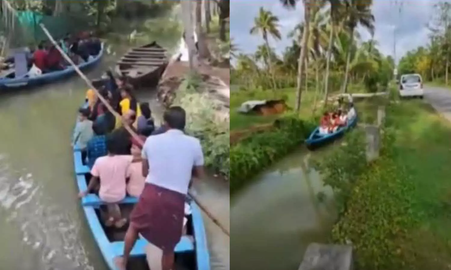 ഏഴുപേർ മാത്രം സഞ്ചരിക്കേണ്ട വള്ളത്തിൽ ഇരട്ടിയിലേറെ ആളുകൾ; മൺട്രോത്തുരുത്തിൽ സുരക്ഷാക്രമീകരണങ്ങൾ പാലിക്കാതെ വിനോദ സഞ്ചാരം