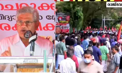 ഗവർണർക്കെതിരെ നടക്കുന്നത് രാഷ്ട്രീയ സമരം, എൽ.ഡി.എഫ് കുറിച്ചത് പുതിയ ചരിത്രം; സീതാറാം യെച്ചൂരി