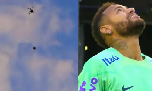 35 മീറ്റർ ഉയരത്തിൽ നിന്നൊരു പന്ത്; അനായാസം കാലിൽ ഒതുക്കി നെയ്മർ, വീഡിയോ വൈറൽ