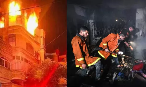 ഗസ്സയിൽ അഭയാർഥിക്യാമ്പിൽ തീപിടിത്തം; 10 കുട്ടികൾ ഉൾപ്പെടെ 21 പേർ കൊല്ലപ്പെട്ടു