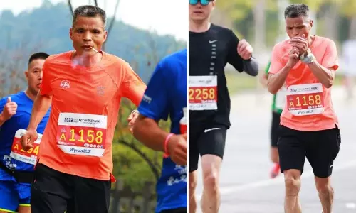 തുടർച്ചയായി സി​ഗരറ്റ് വലിച്ച് 42 കി.മീ മാരത്തോൺ ഓടി 50കാരൻ