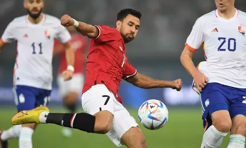 കുവൈത്തിൽ നടന്ന സന്നാഹ മത്സരത്തിൽ   ബെൽജിയത്തെ മുട്ട്കുത്തിച്ച് ഈജിപ്ത്