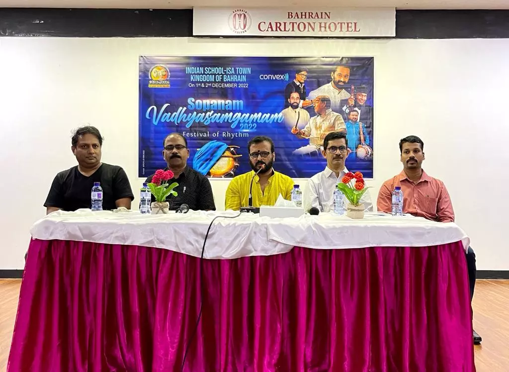 സോപാനം വാദ്യസംഗമം ഡിസംബറിൽ ഇന്ത്യൻ സ്‌കൂളിൽ