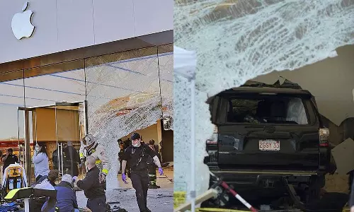 ആപ്പിൾ സ്റ്റോറിലേക്ക് കാർ പാഞ്ഞുകയറി ഒരുമരണം; നിരവധി പേർക്ക് ഗുരുതര പരിക്ക്