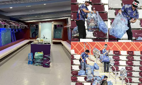 ആദ്യം വൃത്തി, ആഘോഷം പിന്നെ- ചരിത്രജയത്തിലും മതിമറന്നില്ല; ഞെട്ടിച്ച് ജപ്പാൻ ആരാധകർ