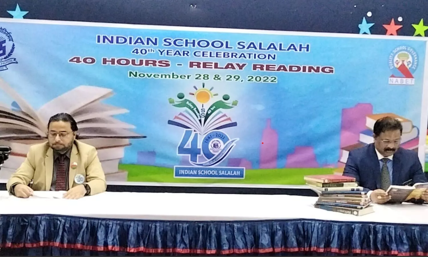 നാൽപതാം വാർഷികാഘോഷങ്ങളുടെ ഭാഗമായി റിലേ വായന സംഘടിപ്പിച്ച് ഇന്ത്യൻ സ്കൂൾ സലാല നാൽപതാം വാർഷികാഘോഷങ്ങളുടെ ഭാഗമായി റിലേ വായന സംഘടിപ്പിച്ച് ഇന്ത്യൻ സ്കൂൾ സലാല