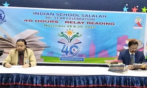 നാൽപതാം വാർഷികാഘോഷങ്ങളുടെ ഭാഗമായി റിലേ വായന സംഘടിപ്പിച്ച് ഇന്ത്യൻ സ്കൂൾ സലാല