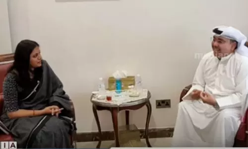 ഇന്ത്യന്‍ എംബസ്സി ചാര്‍ജ് ഡി അഫയേഴ്‌സ് സ്മിത പാട്ടില്‍ കുവൈത്ത് വിദേശകാര്യ മന്ത്രി മിഷ അല്‍ ഇബ്രാഹിം മുദാഫിനെ സന്ദര്‍ശിച്ചു