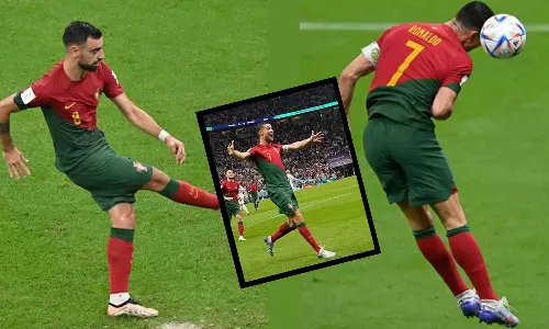 ക്രിസ്റ്റ്യാനോ ഗോളടിച്ചെന്ന് കരുതിയാണ് ആഘോഷിച്ചത്; ക്രോസ് നൽകാനാണ് ഞാൻ ശ്രമിച്ചത്-ബ്രൂണോ ഫെർണാണ്ടസ് ക്രിസ്റ്റ്യാനോ ഗോളടിച്ചെന്ന് കരുതിയാണ് ആഘോഷിച്ചത്; ക്രോസ് നൽകാനാണ് ഞാൻ ശ്രമിച്ചത്-ബ്രൂണോ ഫെർണാണ്ടസ്