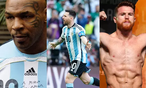 ചുണയുണ്ടെങ്കില് മെസ്സിയെ തൊട്ട് നോക്ക്; അല്വാരസിനെതിരെ മൈക് ടൈസനെ കളത്തിലിറക്കി ആരാധകര് ചുണയുണ്ടെങ്കില് മെസ്സിയെ തൊട്ട് നോക്ക്; അല്വാരസിനെതിരെ മൈക് ടൈസനെ കളത്തിലിറക്കി ആരാധകര്