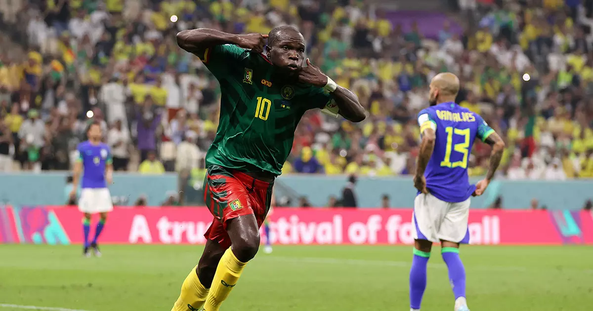 ഇൻജുറി ടൈമിൽ ബ്രസീലിന് കാമറൂൺ മുറിവ്; ആഫ്രിക്കൻ കരുത്തർക്ക് വിജയം