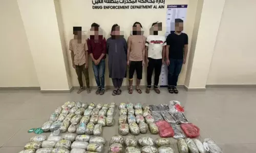 അബൂദബിയിൽ 100 കിലോയിലധികം ഹാഷിഷും   ക്രിസ്റ്റൽ മെത്തുമായി പ്രതികൾ പിടിയിൽ