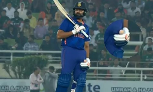 ഇതാണ് റിയൽ ചാമ്പ്യൻ; പരിക്കേറ്റിട്ടും പൊരുതിയ രോഹിതിനെ പുകഴ്ത്തി ആരാധകർ